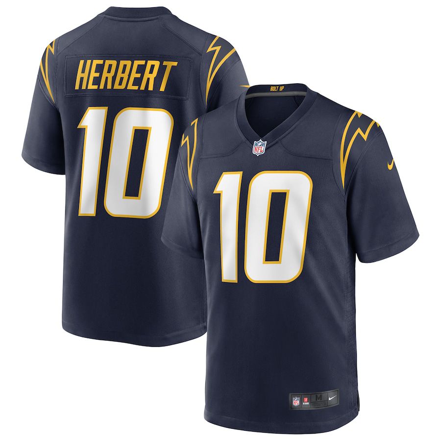 Men Los Angeles Chargers #10 Justin Herbert Nike Navy Alternate Game NFL Jersey